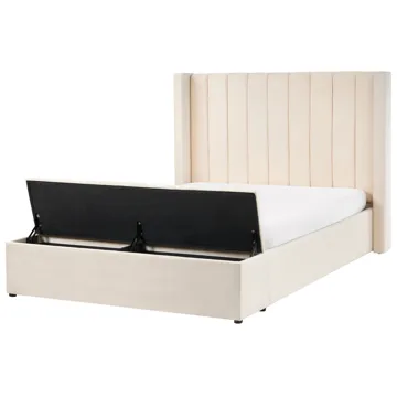 Dobbeltseng Noyers 140x200 cm - Off-White - Møbler - Senger - Senger med oppbevaring