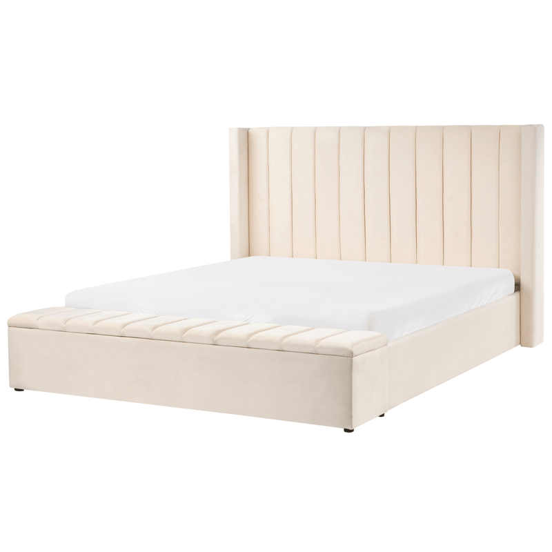 Dobbeltseng Noyers 180x200 cm - Off-White - Møbler - Senger - Senger med oppbevaring
