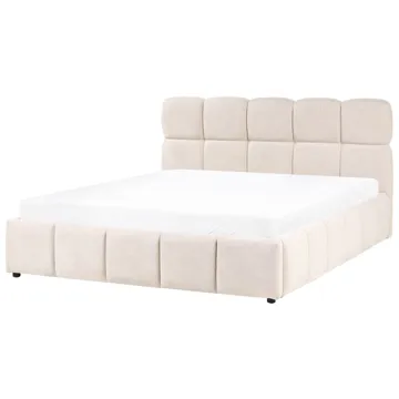 Dobbeltseng Noyon 160x200 cm - Lys beige - Møbler - Senger - Senger med oppbevaring