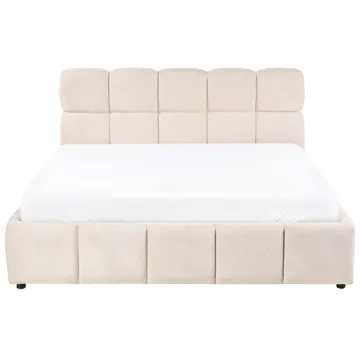 Dobbeltseng Noyon 160x200 cm - Lys beige - Møbler - Senger - Senger med oppbevaring
