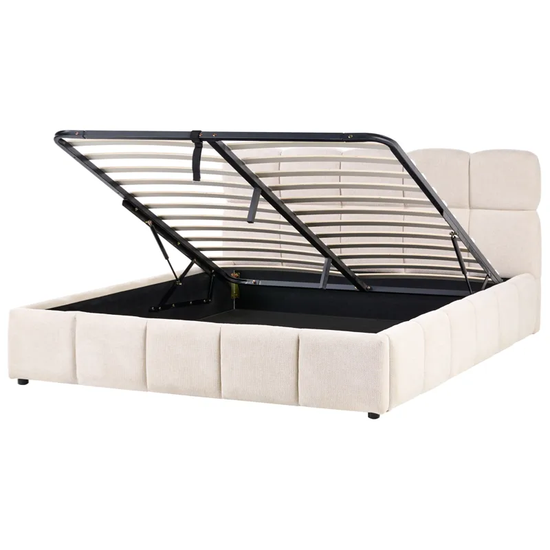 Dobbeltseng Noyon 180x200 cm - Lys beige - Møbler - Senger - Senger med oppbevaring