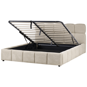 Dobbeltseng Noyon 180x200 cm - Taupe - Møbler - Senger - Senger med oppbevaring