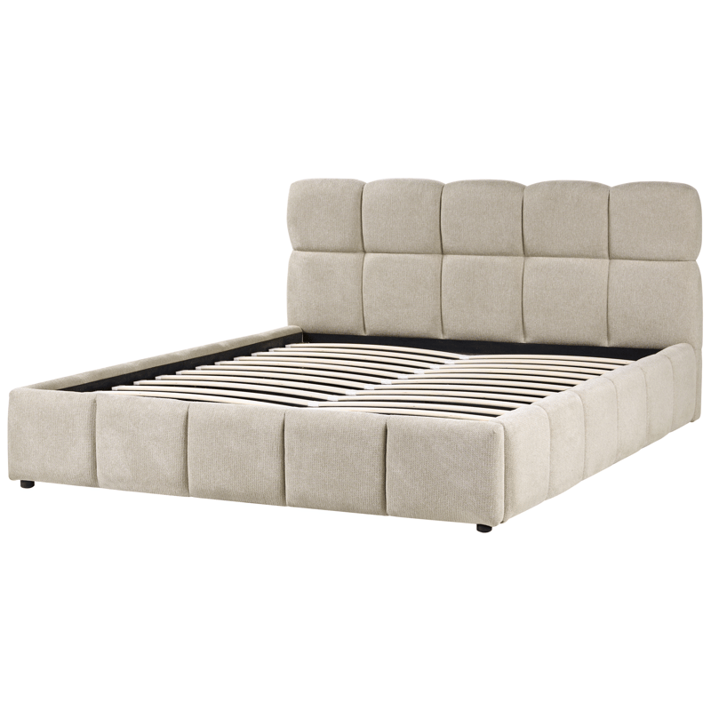 Dobbeltseng Noyon 180x200 cm - Taupe - Møbler - Senger - Senger med oppbevaring