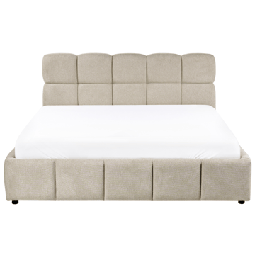 Dobbeltseng Noyon 180x200 cm - Taupe - Møbler - Senger - Senger med oppbevaring