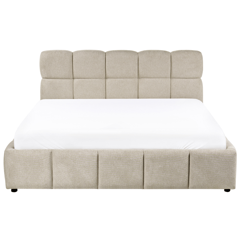 Dobbeltseng Noyon 180x200 cm - Taupe - Møbler - Senger - Senger med oppbevaring