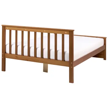 Dobbeltseng Olendon 120x200 - Brun - Møbler - Senger - Sengeramme & sengestamme