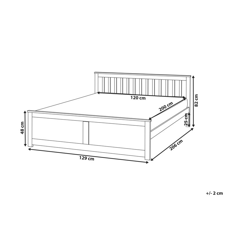 Dobbeltseng Olendon 120x200 - Brun - Møbler - Senger - Sengeramme & sengestamme