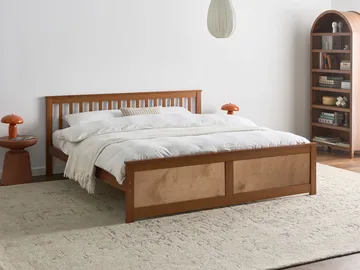 Dobbeltseng Olendon 180x200 - Brun - Møbler - Senger - Sengeramme & sengestamme