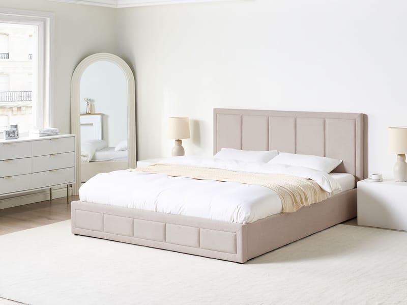 Dobbeltseng Quiberon 180x200 cm - Beige - Møbler - Senger - Senger med oppbevaring