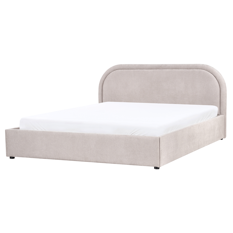Dobbeltseng Quillien 160x200 cm - Taupe - Møbler - Senger - Senger med oppbevaring