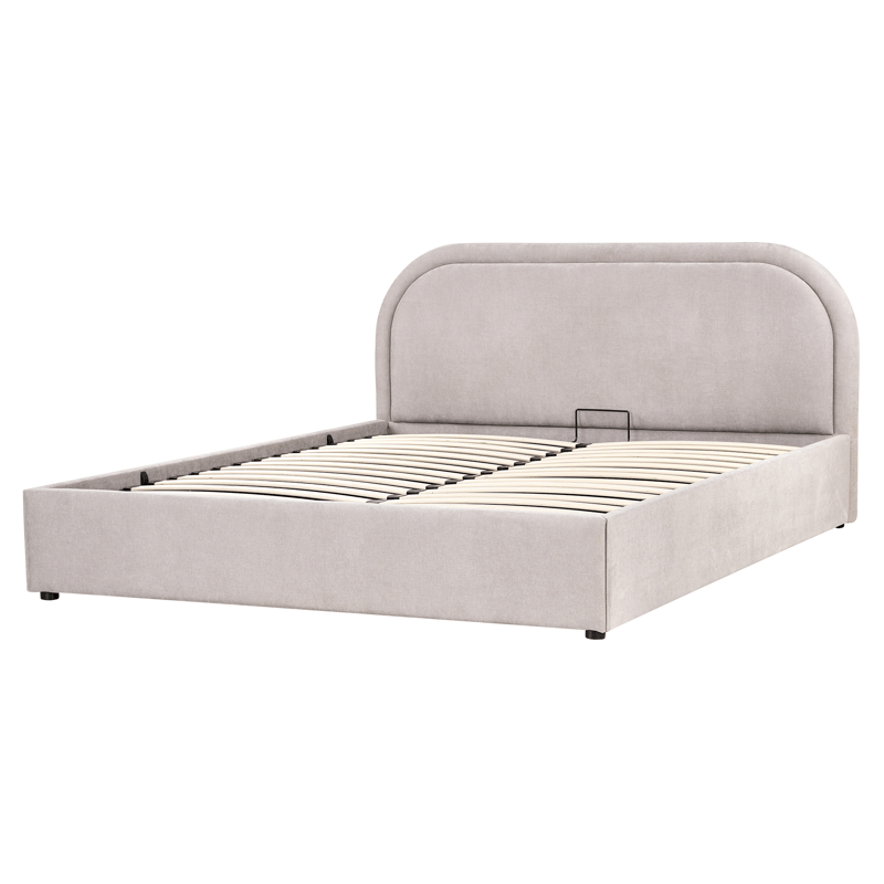 Dobbeltseng Quillien 160x200 cm - Taupe - Møbler - Senger - Senger med oppbevaring