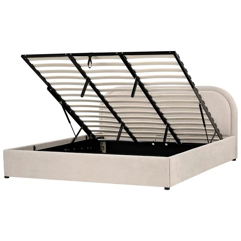 Dobbeltseng Quillien 180x200 cm, Lys beige