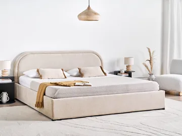 Dobbeltseng Quillien 180x200 cm - Lys beige - Møbler - Senger - Senger med oppbevaring