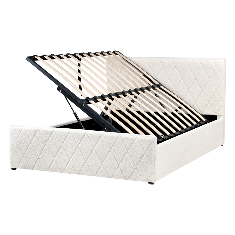 Dobbeltseng Rochefort 140x200 cm - Off-white - Møbler - Senger - Senger med oppbevaring