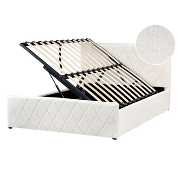 Dobbeltseng Rochefort 140x200 cm - Off-white - Møbler - Senger - Senger med oppbevaring