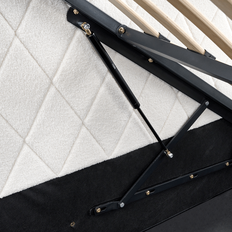 Dobbeltseng Rochefort 140x200 cm - Off-white - Møbler - Senger - Senger med oppbevaring