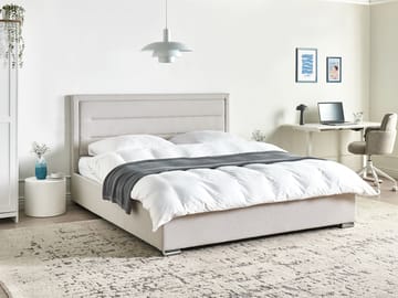 Dobbeltseng Rouen 180x200 cm - Lys beige - Møbler - Senger - Senger med oppbevaring