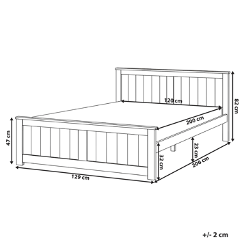 Dobbeltseng Sabran 120x200 - Hvit - Møbler - Senger - Sengeramme & sengestamme