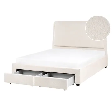Dobbeltseng Sardent 140x200 - Off-White - Møbler - Senger - Senger med oppbevaring