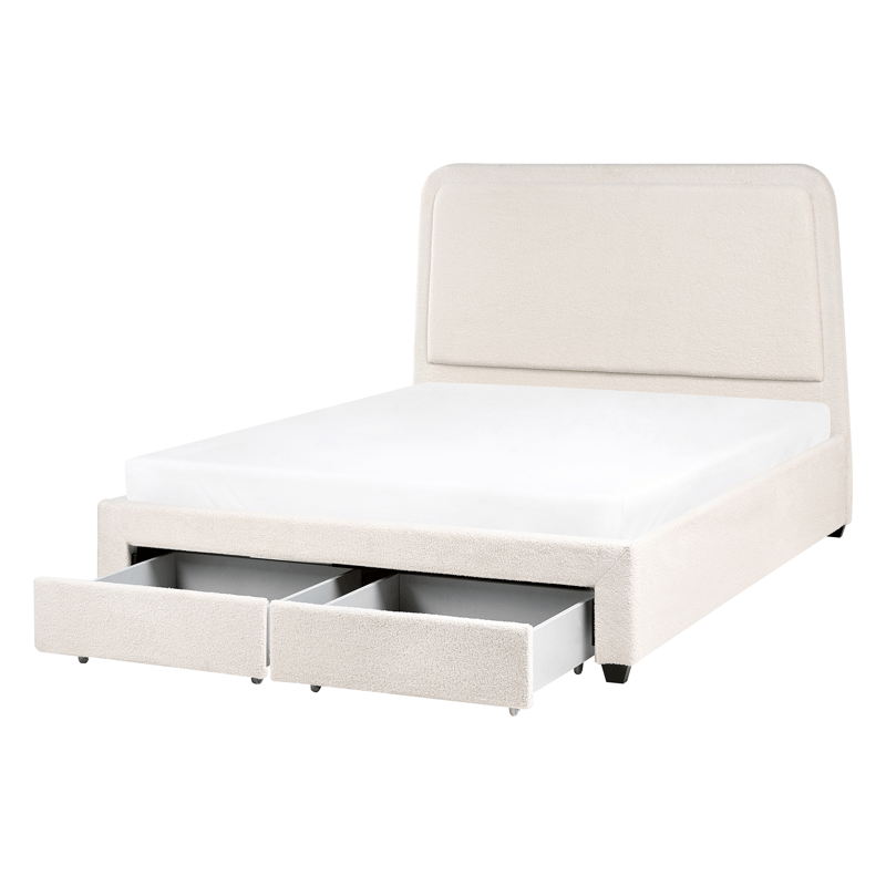 Dobbeltseng Sardent 140x200 - Off-White - Møbler - Senger - Senger med oppbevaring