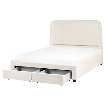 Dobbeltseng Sardent 160x200 - Off-white - Møbler - Senger - Senger med oppbevaring