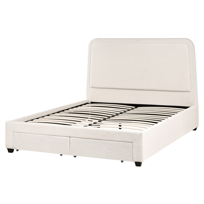Dobbeltseng Sardent 160x200 - Off-white - Møbler - Senger - Senger med oppbevaring