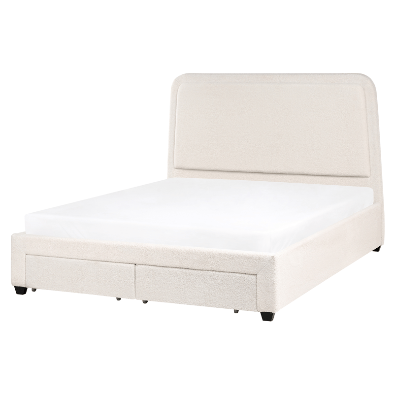 Dobbeltseng Sardent 160x200 - Off-white - Møbler - Senger - Senger med oppbevaring