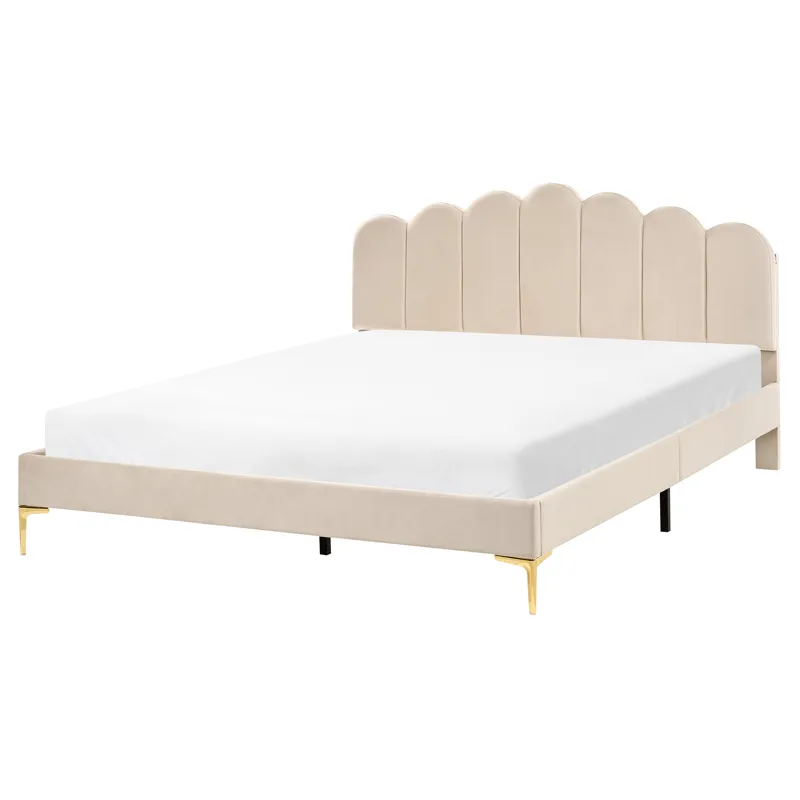Dobbeltseng Sauvian 160x200 cm, Beige