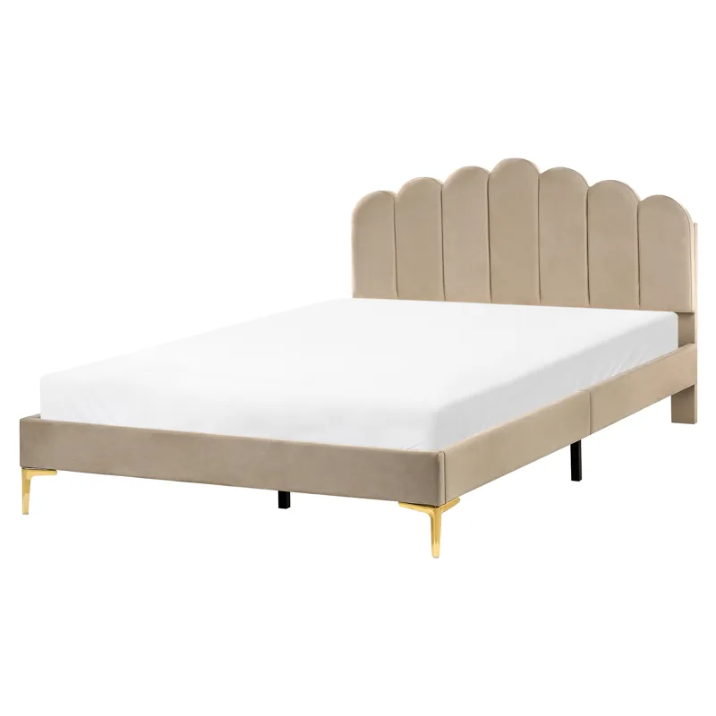 Dobbeltseng Sauvian 160x200 cm, Taupe