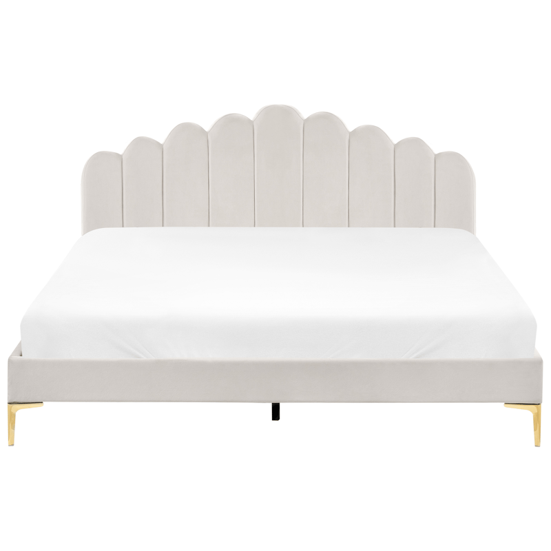 Dobbeltseng Sauvian 180x200 cm - Off-White - Møbler - Senger - Sengeramme & sengestamme