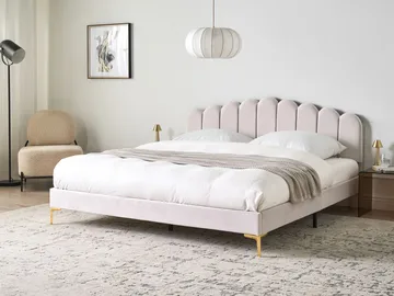 Dobbeltseng Sauvian 180x200 cm - Off-White - Møbler - Senger - Sengeramme & sengestamme