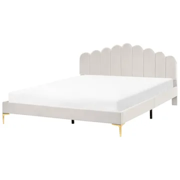 Dobbeltseng Sauvian 180x200 cm - Off-White - Møbler - Senger - Sengeramme & sengestamme