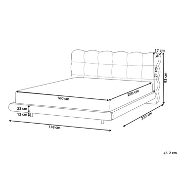 Dobbeltseng Soulisse 160x200 cm - Off-White - Møbler - Senger - Sengeramme & sengestamme