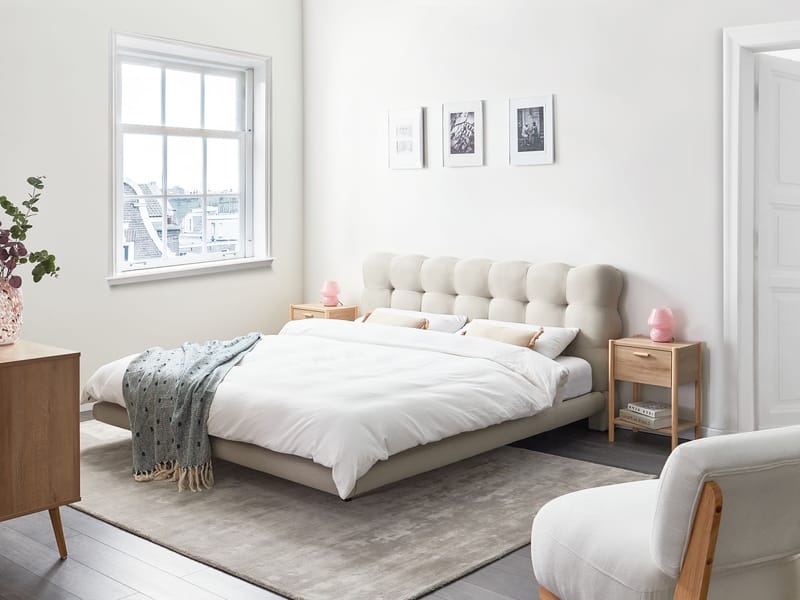 Dobbeltseng Soulisse 180x200 cm - Beige - Møbler - Senger - Sengeramme & sengestamme