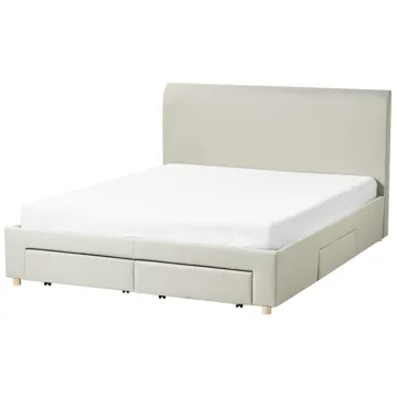 Dobbeltseng Soutrin 160x200 cm - Beige - Møbler - Senger - Senger med oppbevaring