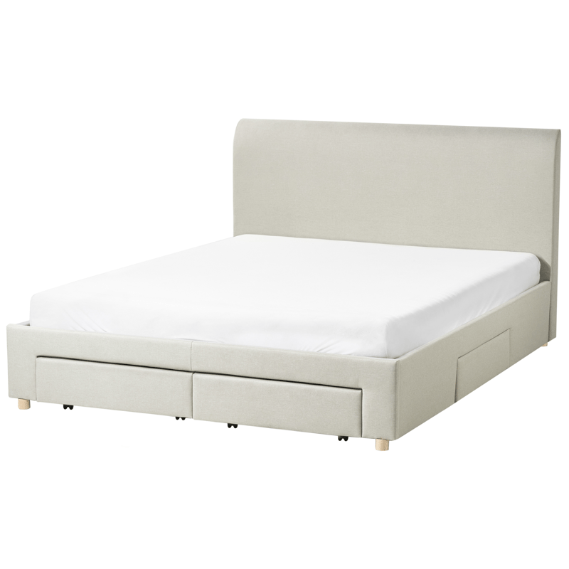 Dobbeltseng Soutrin 160x200 cm - Beige - Møbler - Senger - Senger med oppbevaring