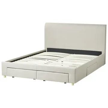 Dobbeltseng Soutrin 160x200 cm - Beige - Møbler - Senger - Senger med oppbevaring
