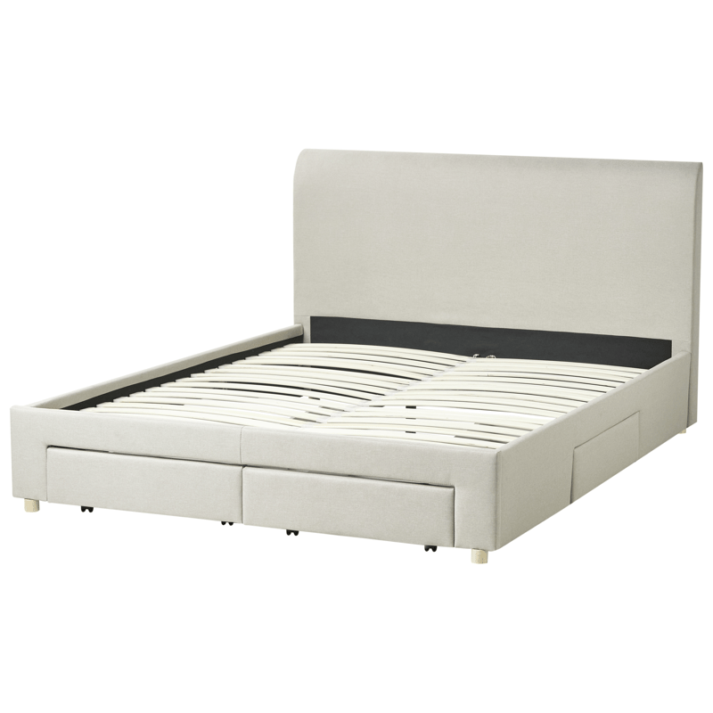 Dobbeltseng Soutrin 160x200 cm - Beige - Møbler - Senger - Senger med oppbevaring