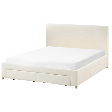 Dobbeltseng Soutrin 160x200 cm - Off-white - Møbler - Senger - Senger med oppbevaring