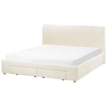 Dobbeltseng Soutrin 180x200 cm - Off-white - Møbler - Senger - Senger med oppbevaring