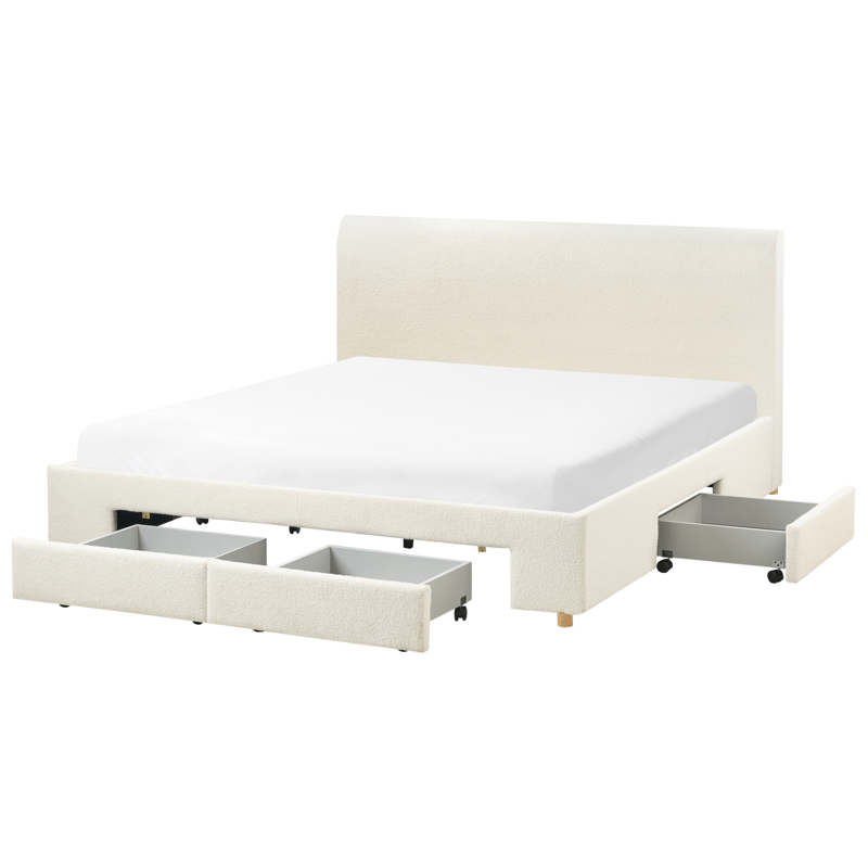 Dobbeltseng Soutrin 180x200 cm - Off-white - Møbler - Senger - Senger med oppbevaring