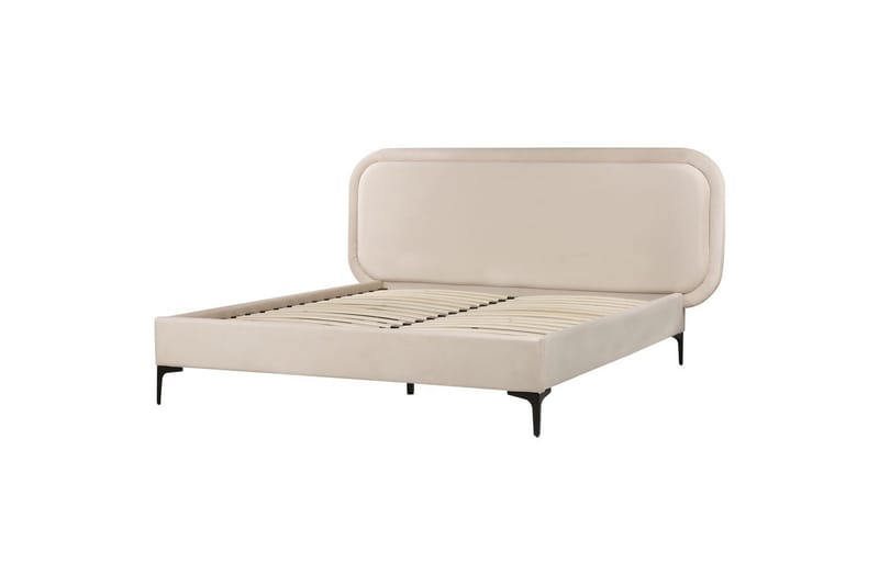 Dobbeltseng Suzette med lamellram Lysbeige, 140x200 cm - Lysbeige, 140x200 cm - Møbler - Senger - Dobbeltsenger