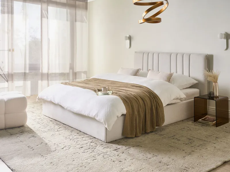 Dobbeltseng Tarascon 160x200 cm - Lys beige - Møbler - Senger - Senger med oppbevaring