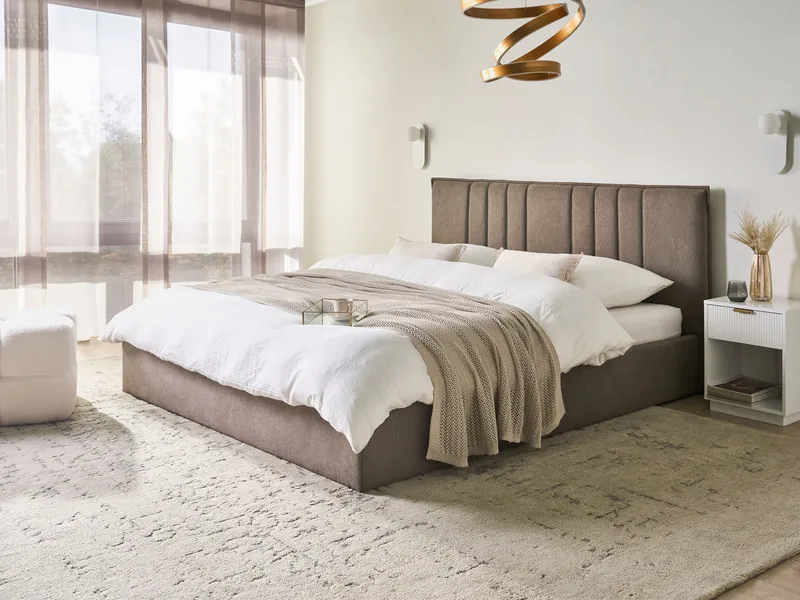 Dobbeltseng Tarascon 180x200 cm - Taupe - Møbler - Senger - Senger med oppbevaring