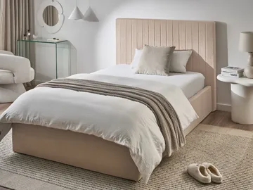 Dobbeltseng Vion 120x200 cm - Beige - Møbler - Senger - Senger med oppbevaring