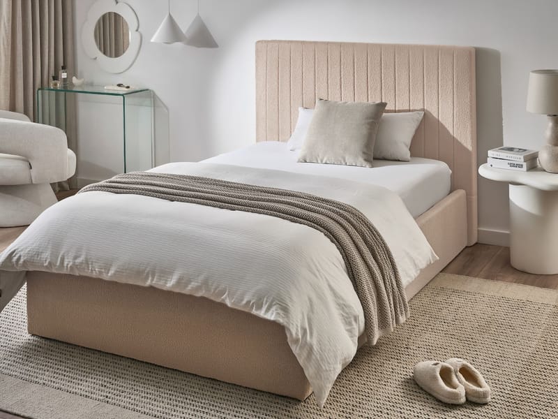 Dobbeltseng Vion 120x200 cm - Beige - Møbler - Senger - Senger med oppbevaring