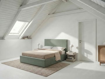 Dobbeltseng Vion 140x200 cm - Grønn - Møbler - Senger - Senger med oppbevaring
