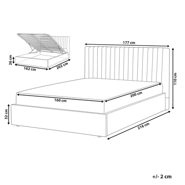 Dobbeltseng Vion 160x200 cm - Grønn - Møbler - Senger - Senger med oppbevaring