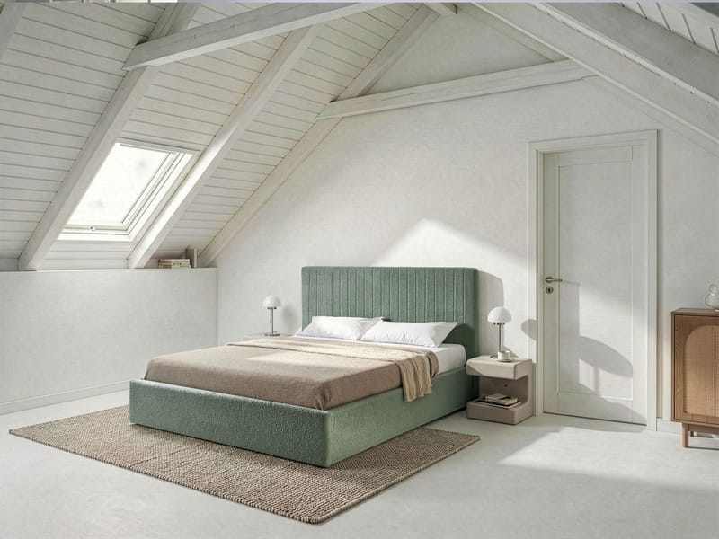 Dobbeltseng Vion 160x200 cm - Grønn - Møbler - Senger - Senger med oppbevaring