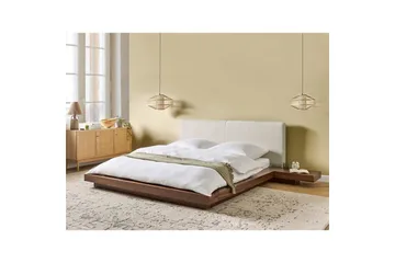 Dobbeltseng Zen med lamellramme Brun-hvit, 160x200 cm - Brun-hvit, 160x200 cm - Møbler - Senger - Sengeramme & sengestamme